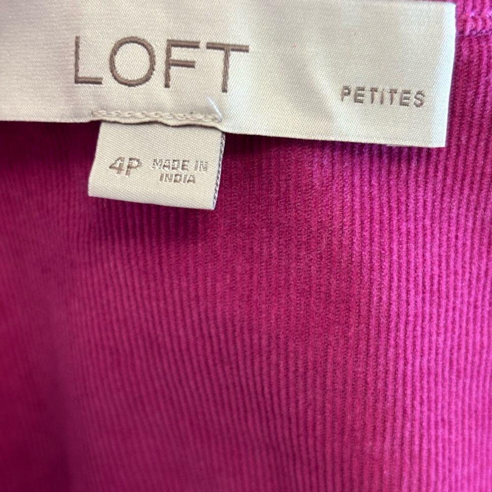 LOFT Fuchsia Utility Jacket - Picture 5 of 10